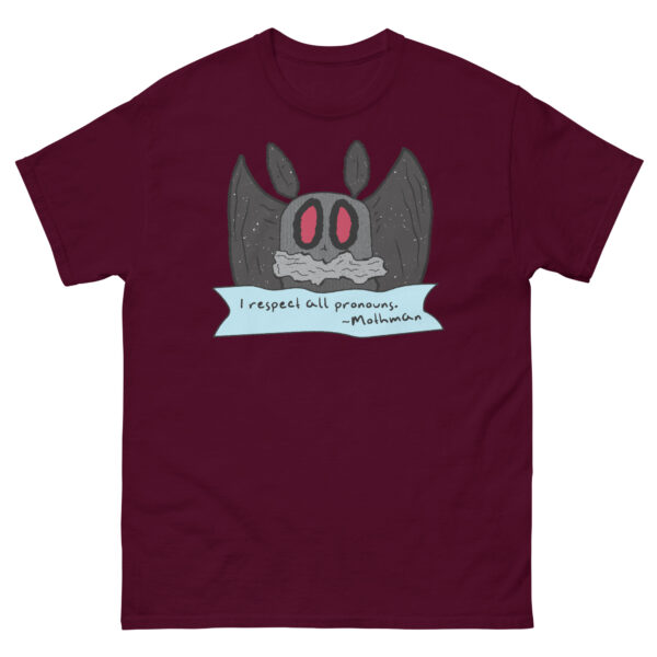 Mothman Respects All Pronouns TShirt - Image 2