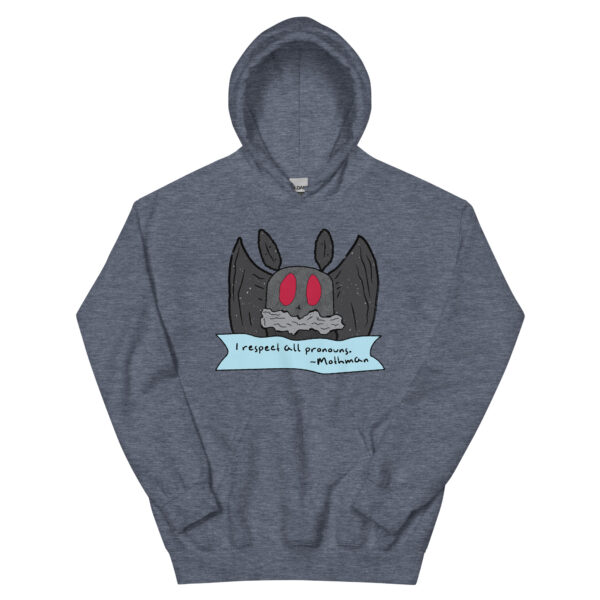 Mothman Respects All Pronouns Hoodie - Image 4
