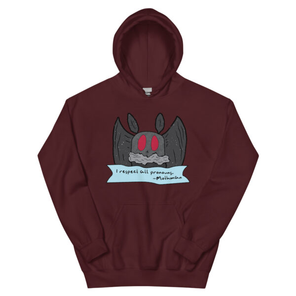 Mothman Respects All Pronouns Hoodie - Image 3