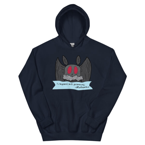 Mothman Respects All Pronouns Hoodie - Image 2
